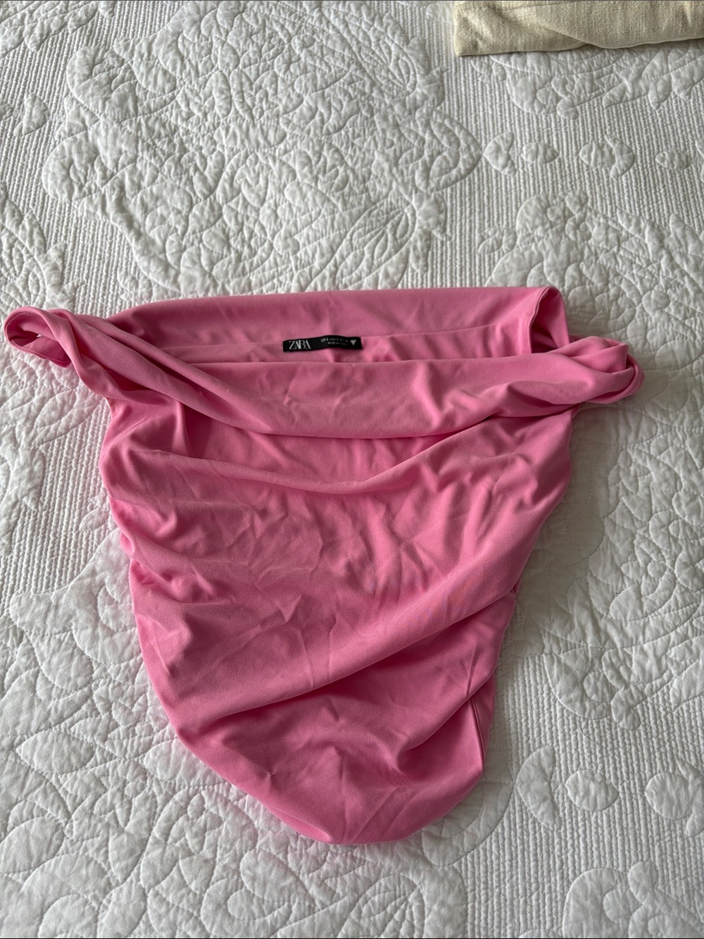 Zara Pink off the shoulder Top
